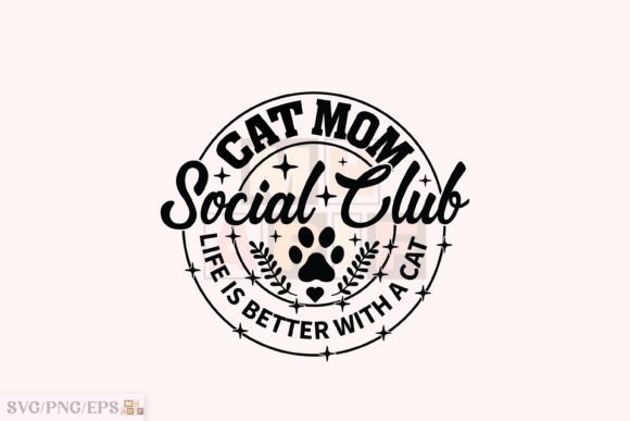 Dog Mom SVG Social Club Retro Design