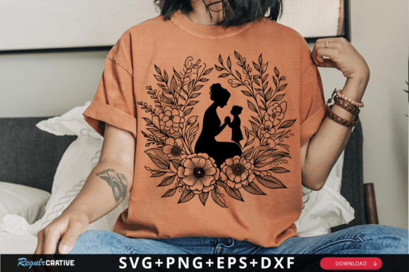 Floral MOM SVG PNG Design