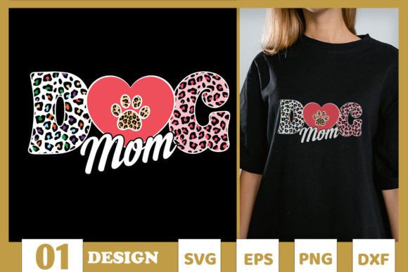 Leopard Print Dog Mom SVG Dog Mom Life
