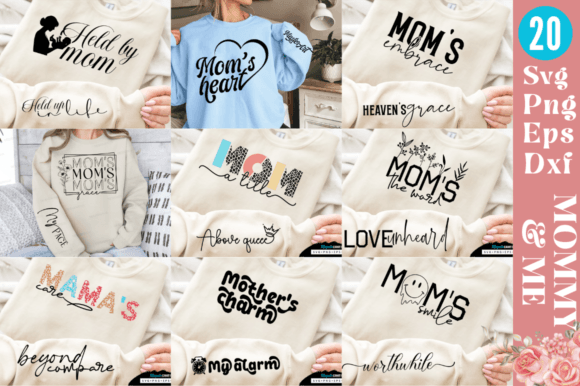 Mommy Me SVG Bundle, Mom Svg Bundle