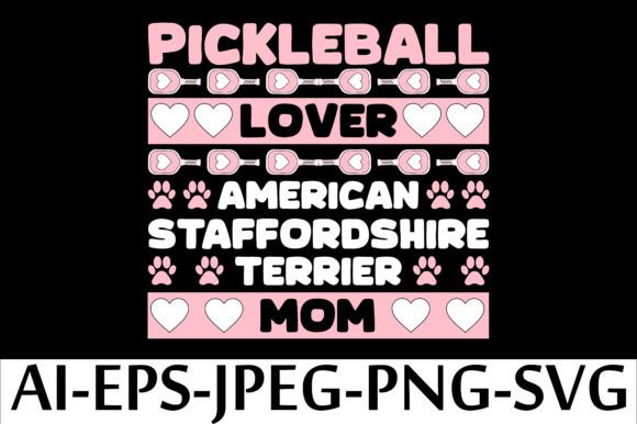 PICKLEBALL LOVER AMERICAN STAFFORDSHIRE
