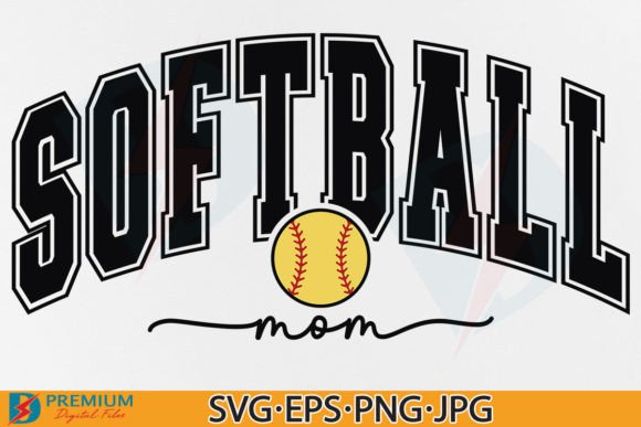 Softball Mom SVG Retro Softball Mama PNG
